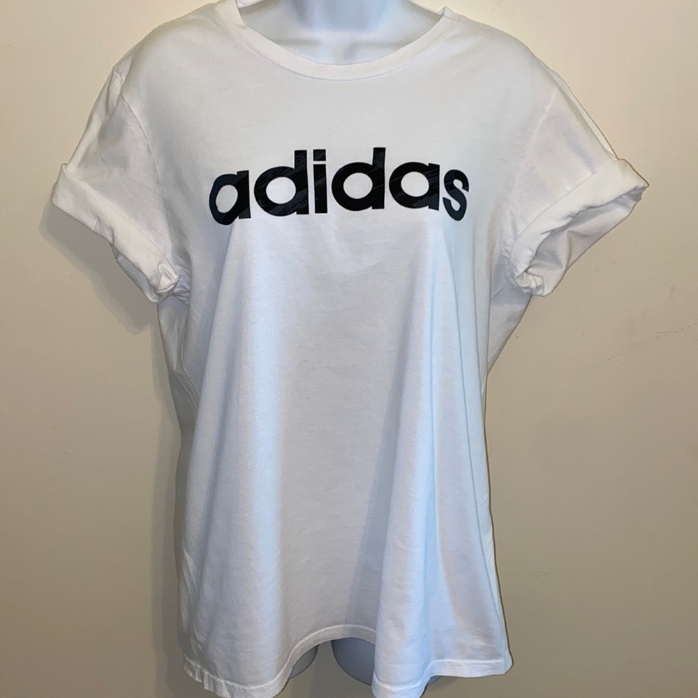 Adidas white tee shirt size m